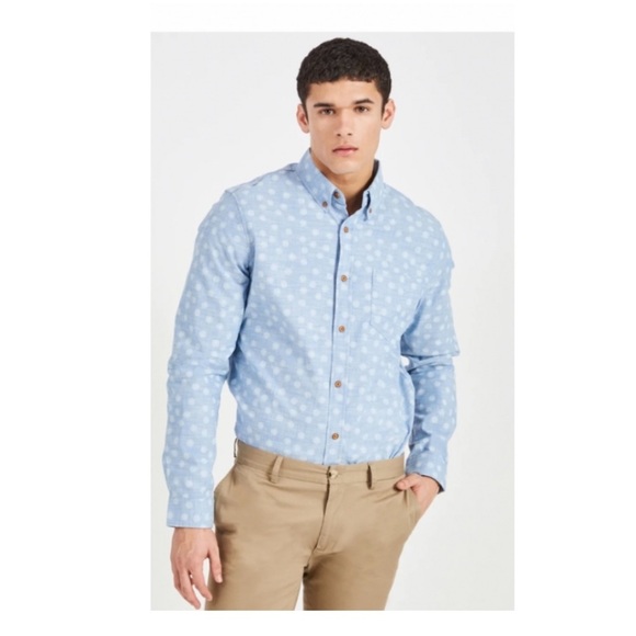 Ben Sherman Chambray Geo Print Shirt. - Picture 1 of 7